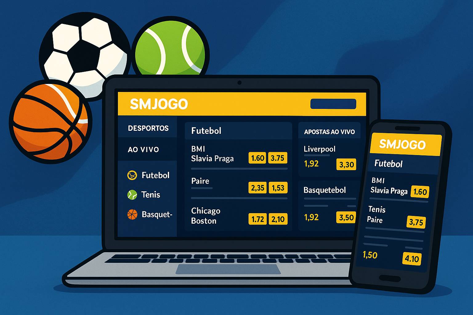 Apostas esportivas no cassino online SMJOGO