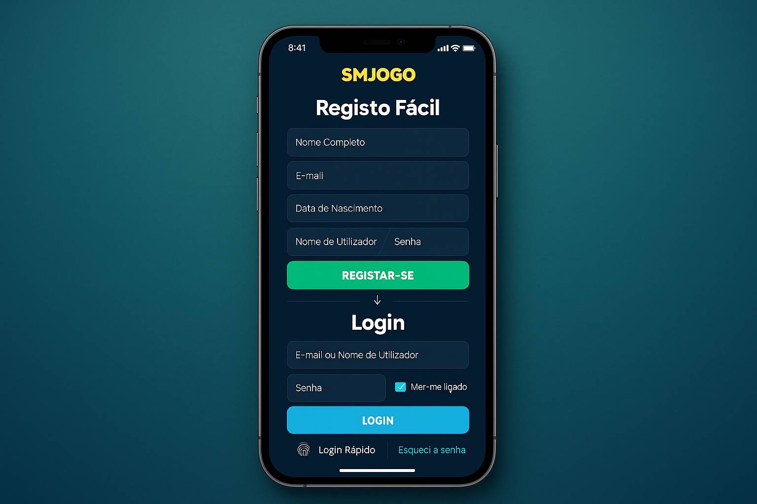 Não Perca tempo, o rRgistro na site SMJOGO